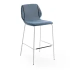 Elegant modern design vardagsrumspall i tyg med kant - Scarat Viadurini