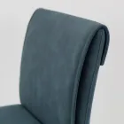 Vardagsrumspall i konstläder och struktur i Nikel Tillverkad i Italien - Cleto Viadurini