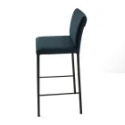 Vardagsrumspall i konstläder och struktur i Nikel Tillverkad i Italien - Cleto Viadurini