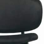 Vardagsrumspall Tillverkad av stål och sammet Tillverkad i Italien - Rimini Viadurini