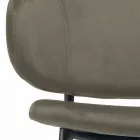 Vardagsrumspall Tillverkad av stål och sammet Tillverkad i Italien - Rimini Viadurini