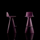 Vardagsrumspall Tillverkad av polyeten med fotstöd - Ellips Viadurini