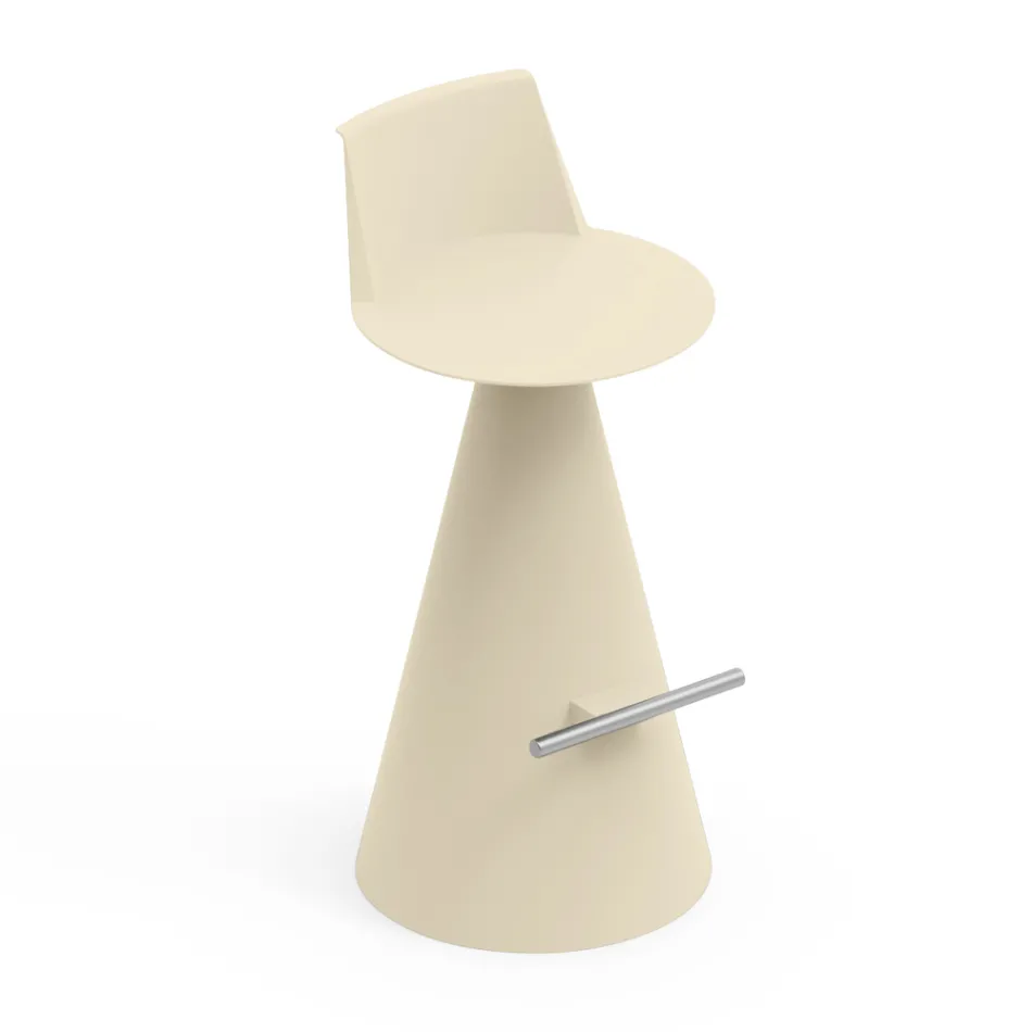 Vardagsrumspall Tillverkad av polyeten med fotstöd - Ellips Viadurini