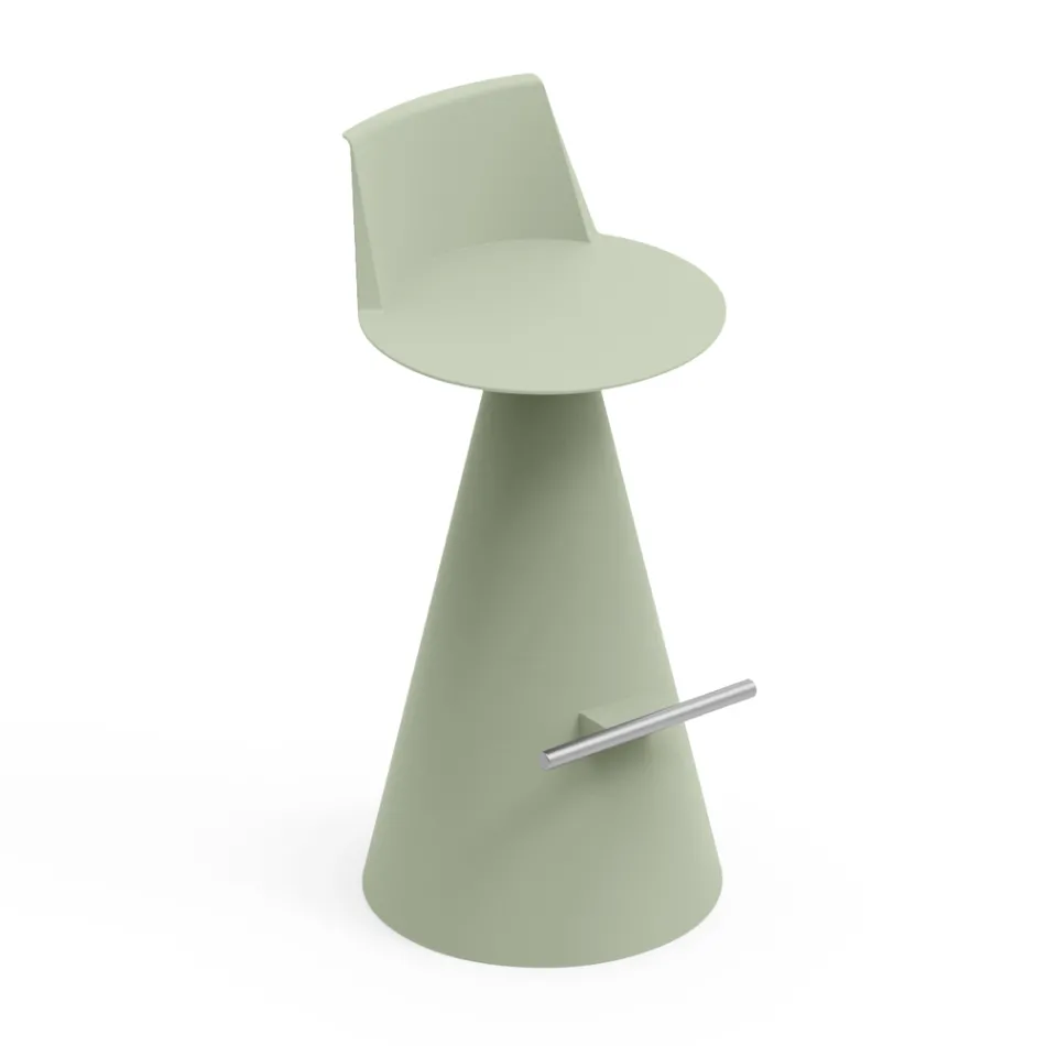 Vardagsrumspall Tillverkad av polyeten med fotstöd - Ellips Viadurini