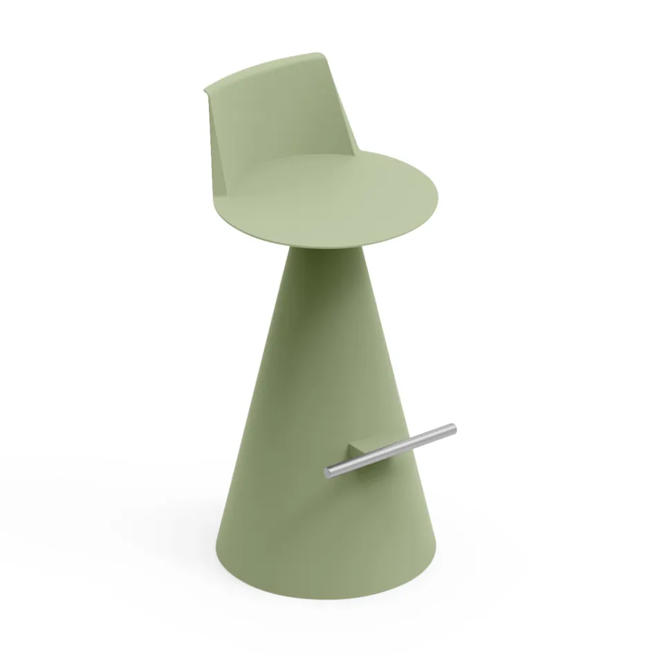 Vardagsrumspall Tillverkad av polyeten med fotstöd - Ellips Viadurini