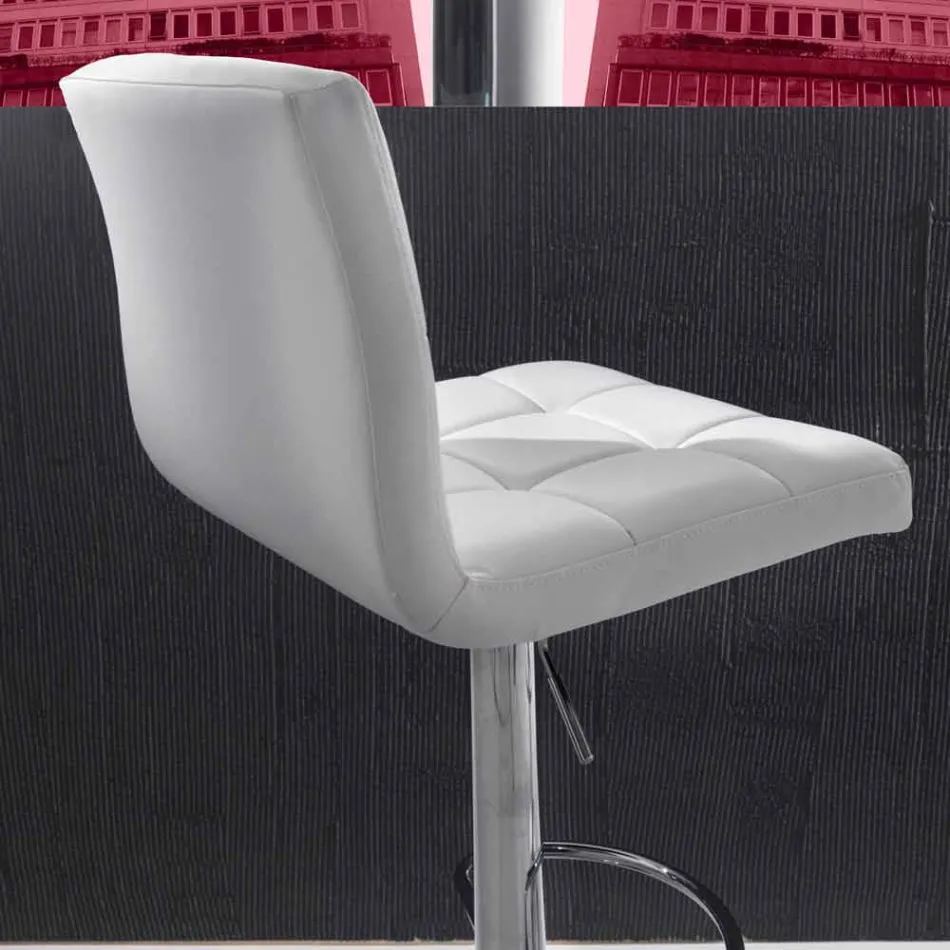 Modern lyftdesignpall, Faux Leather Seat - Delfina Viadurini