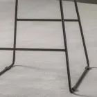 Modern designpall med målad släde - metall Viadurini