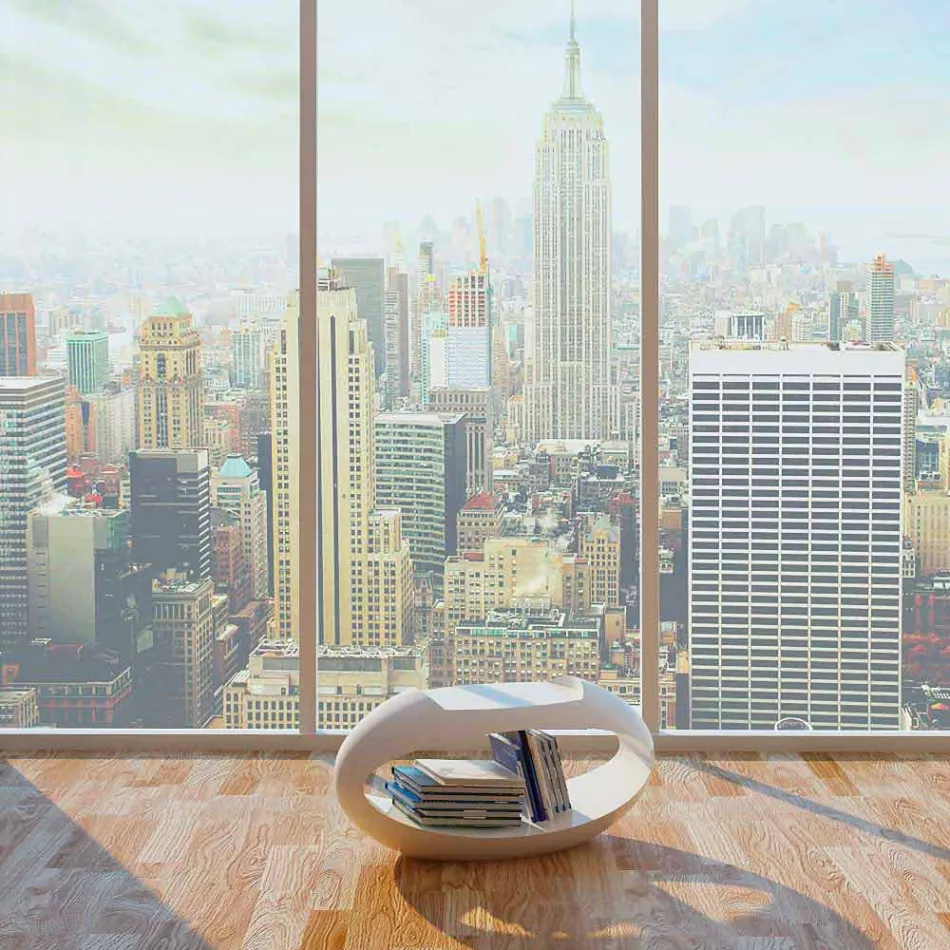 Designstol med integrerad bokhylla Ellix tillverkad i Italien Viadurini