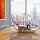 Designstol med integrerad bokhylla Ellix tillverkad i Italien Viadurini