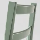 Lyxig pall i massiv bok med tygsits Tillverkad i Italien - Nora Viadurini