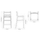 Lyxig pall i massiv bok med tygsits Tillverkad i Italien - Nora Viadurini