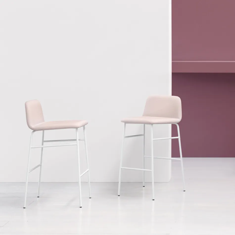 Lyxig pall klädd i tyg med metallbas tillverkad i Italien - Molde Viadurini