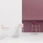 Lyxig pall klädd i tyg med metallbas tillverkad i Italien - Molde Viadurini