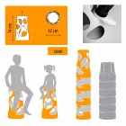 Stapelbar pall utomhus eller inomhus Vit eller svart 2 delar - Liberty av Myyour Viadurini