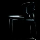 Fast pall med sammetssits och ryggstöd Tillverkad i Italien - Cagliari Viadurini