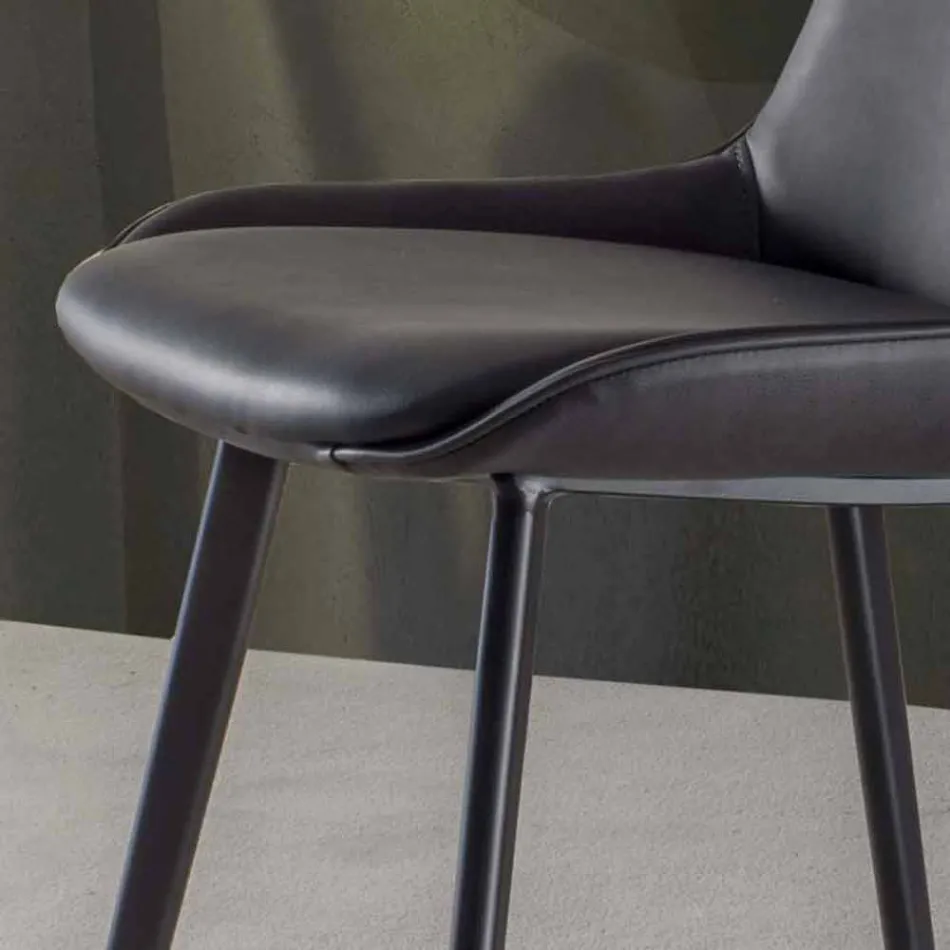 Fast pall H 65 cm, struktur med 4 metallben - Ines Viadurini