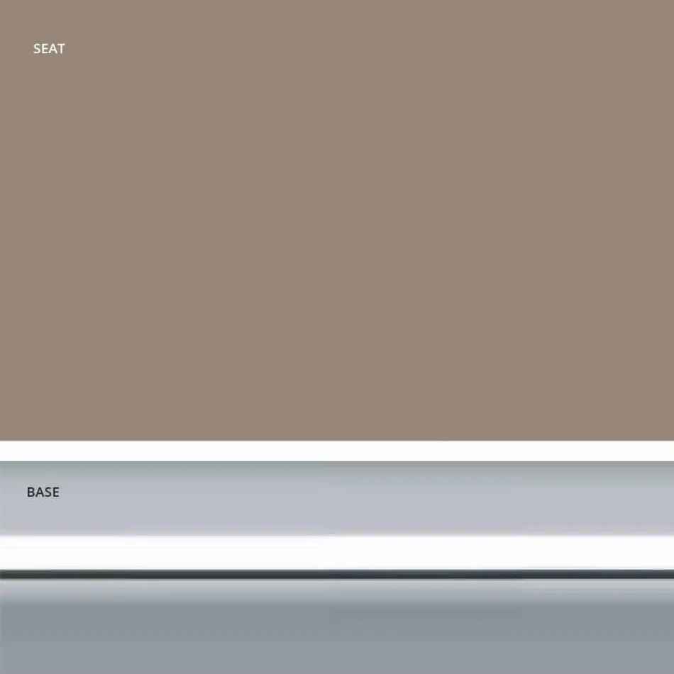 Faux läder av fast läder, modern design H 65 cm - Alina Viadurini