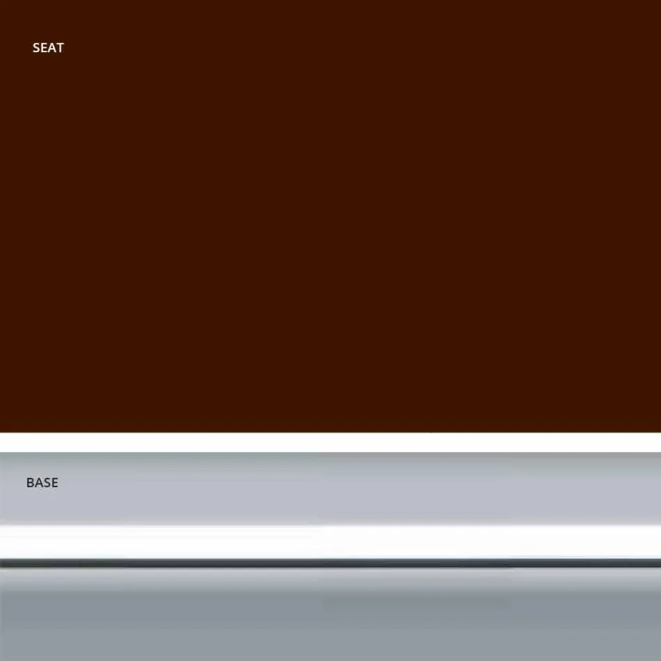 Faux läder av fast läder, modern design H 65 cm - Alina Viadurini