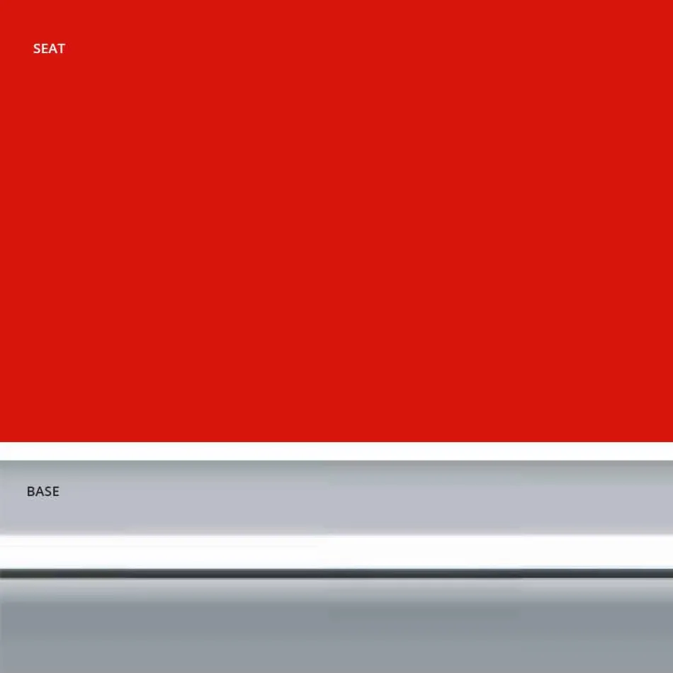 Faux läder av fast läder, modern design H 65 cm - Alina Viadurini