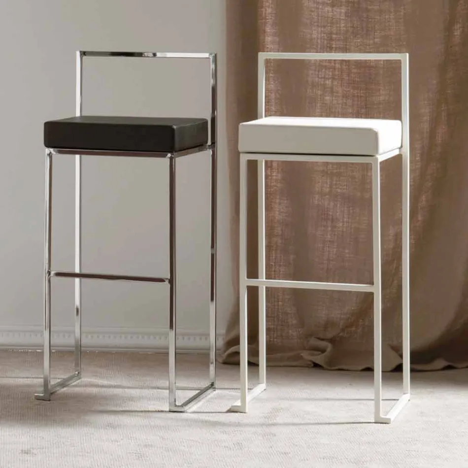 Faux läder av fast läder, modern design H 65 cm - Alina Viadurini