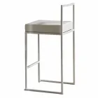 Eco-läder fast pall, modern design H 65 cm - Alina Viadurini