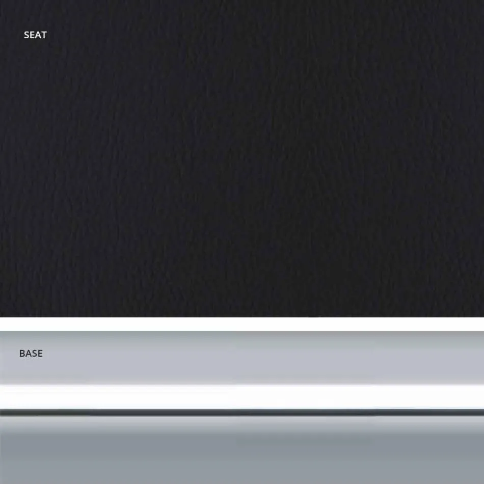 Faux läder av fast läder, modern design H 65 cm - Alina Viadurini