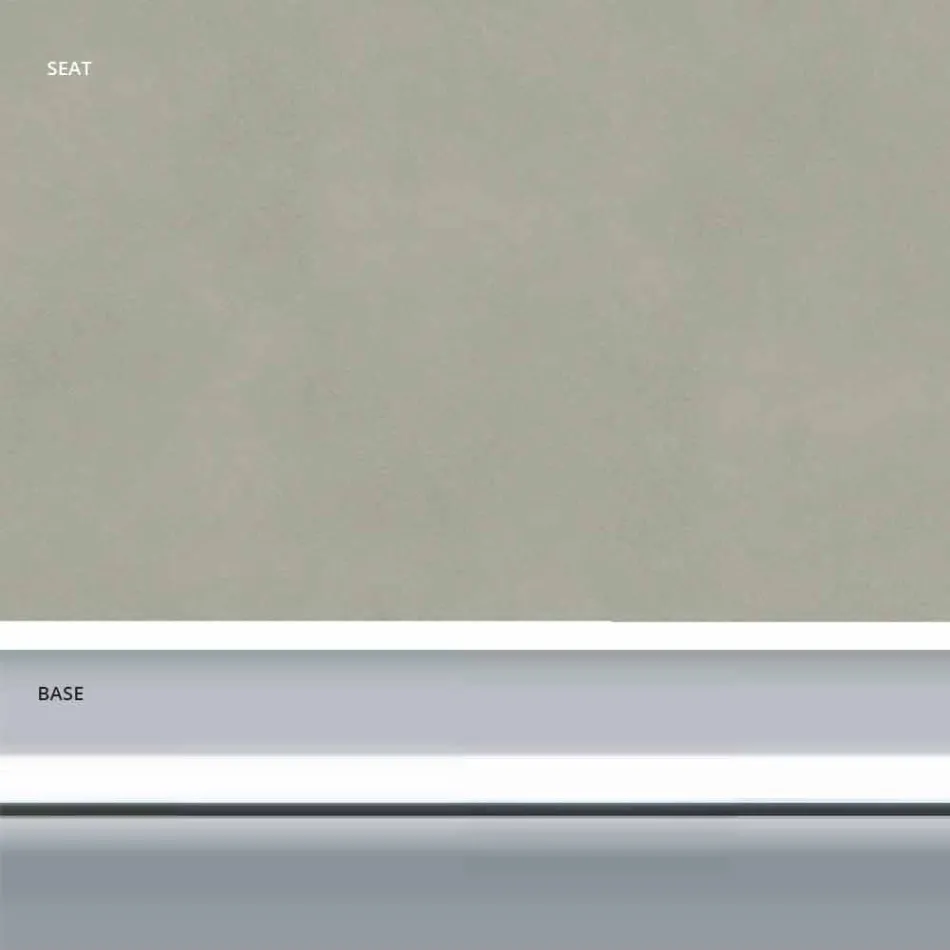 Faux läder av fast läder, modern design H 65 cm - Alina Viadurini