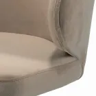 Vridbar pall med sammetssits och stålbas Tillverkad i Italien - Adria Viadurini