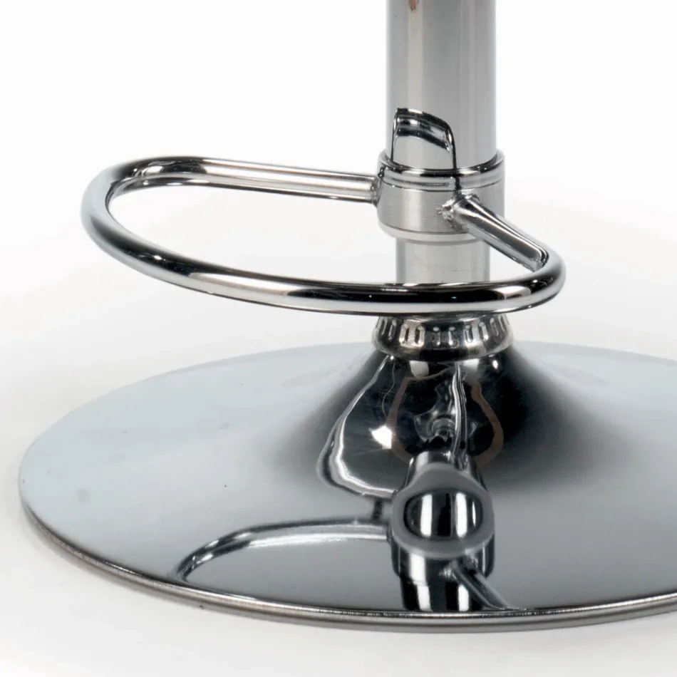 Vridbar pall med sammetssits och stålbas Tillverkad i Italien - Adria Viadurini