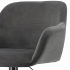 Vridbar pall med stoppad sits och stålbas Tillverkad i Italien - Arona Viadurini