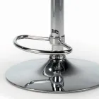 Vridbar pall med stoppad sits och stålbas Tillverkad i Italien - Arona Viadurini