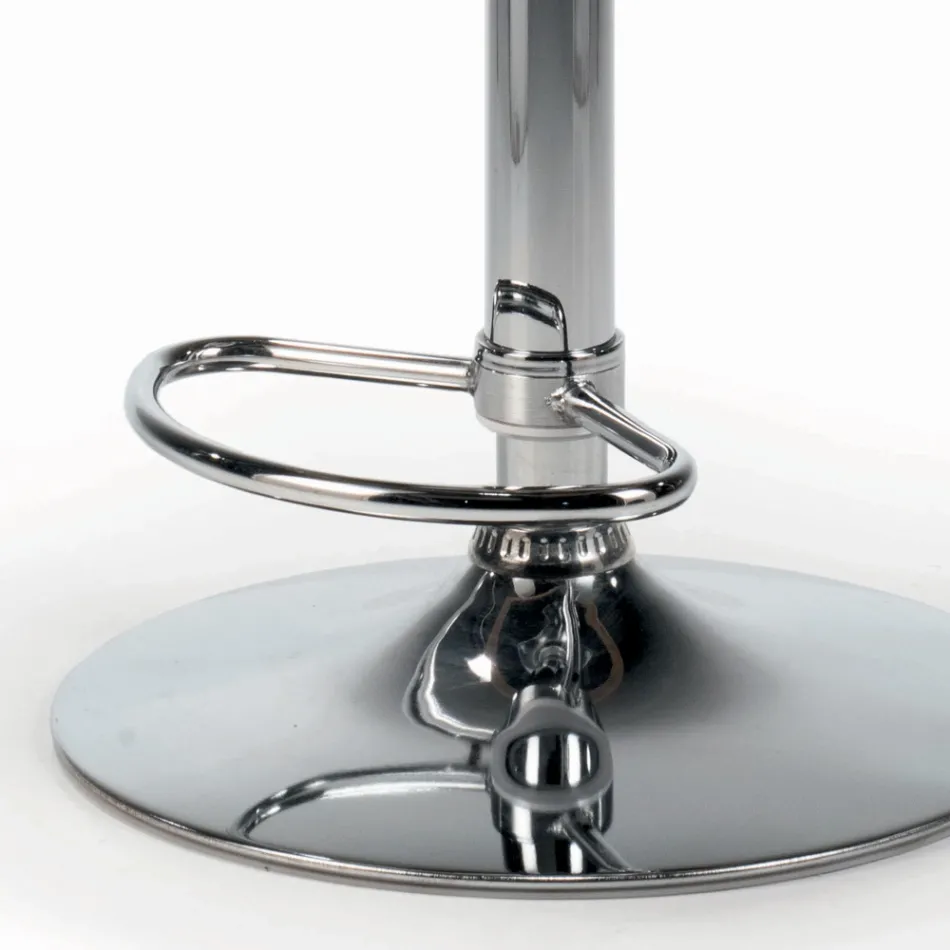 Vridbar pall med stoppad sits och stålbas Tillverkad i Italien - Arona Viadurini