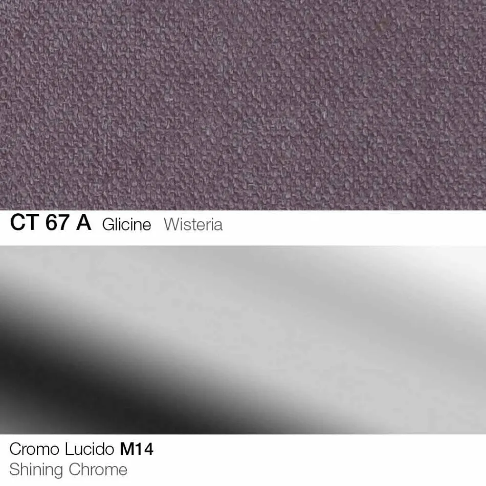 Vridbar pall i tyg och stål med gaslyft tillverkad i Italien - Marchesi Viadurini