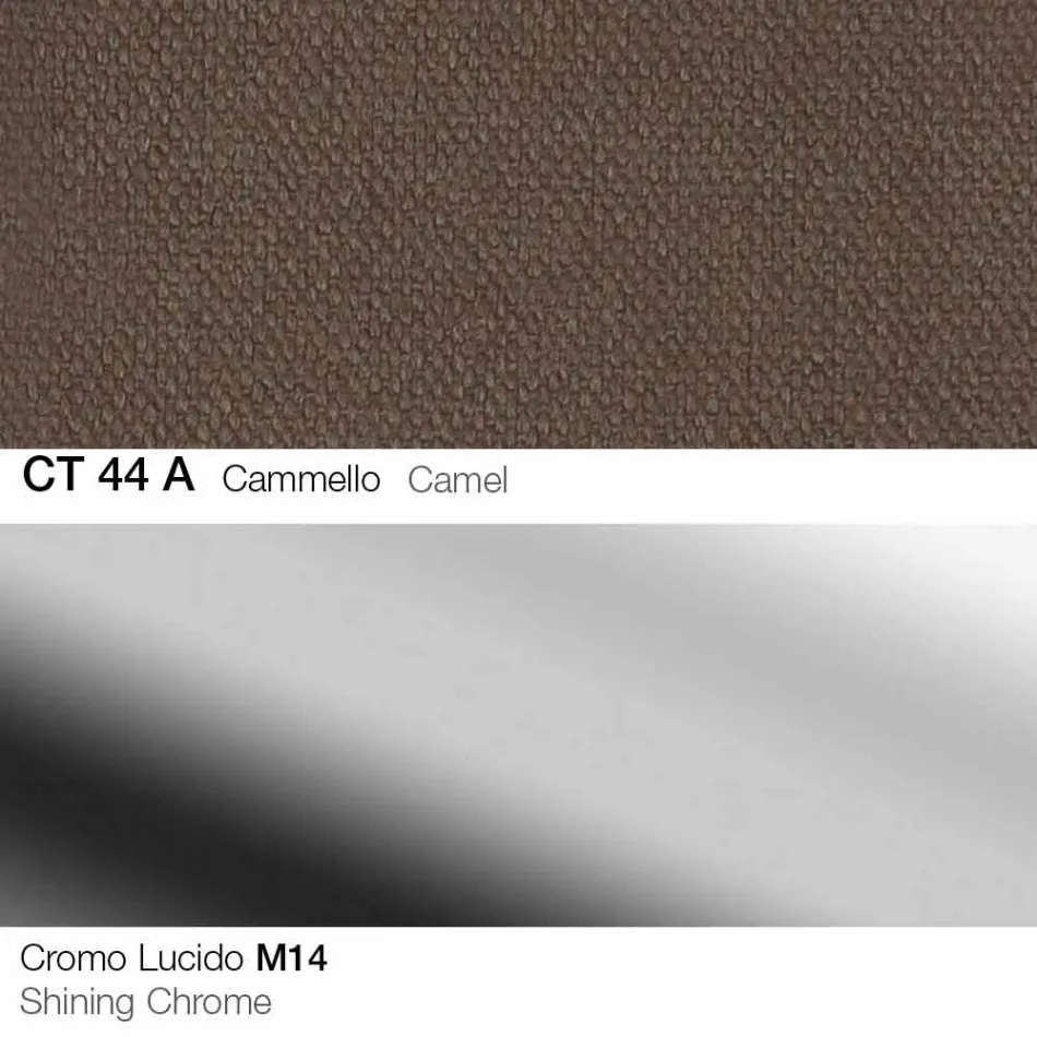 Vridbar pall i tyg och stål med gaslyft tillverkad i Italien - Marchesi Viadurini