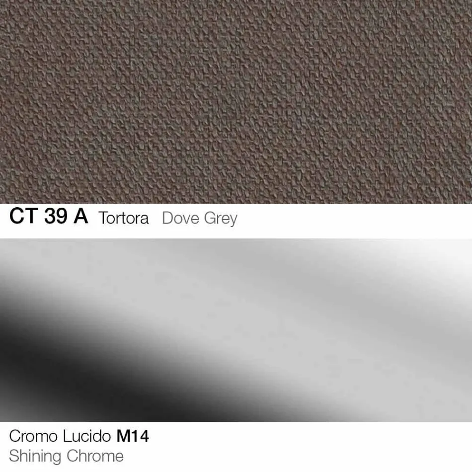 Vridbar pall i tyg och stål med gaslyft tillverkad i Italien - Marchesi Viadurini