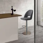 Vridbar pall i tyg och stål med gaslyft tillverkad i Italien - Marchesi Viadurini