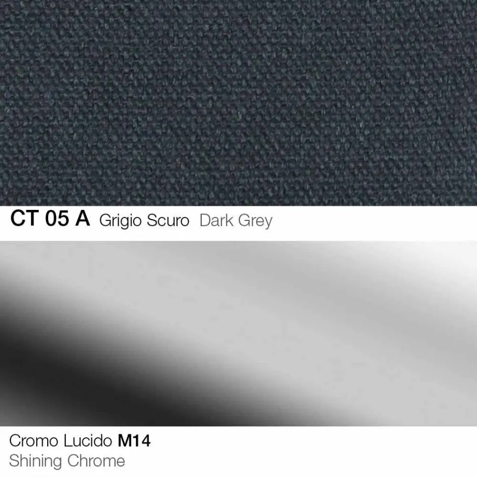 Vridbar pall i tyg och stål med gaslyft tillverkad i Italien - Marchesi Viadurini