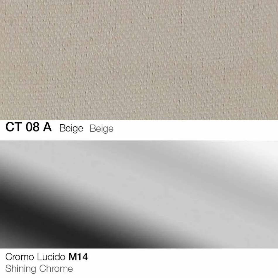 Vridbar pall i tyg och stål med gaslyft tillverkad i Italien - Marchesi Viadurini