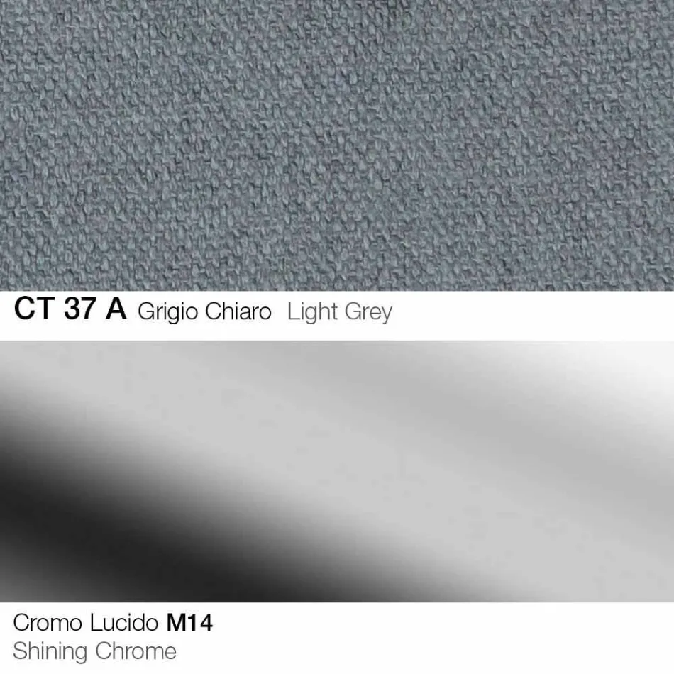 Vridbar pall i tyg och stål med gaslyft tillverkad i Italien - Marchesi Viadurini