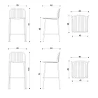 Stapelbar utomhuspall i metall tillverkad i Italien 2 delar - helt enkelt Viadurini