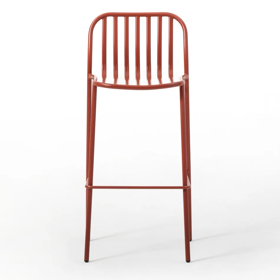 Stapelbar utomhuspall i metall tillverkad i Italien 2 delar - helt enkelt Viadurini