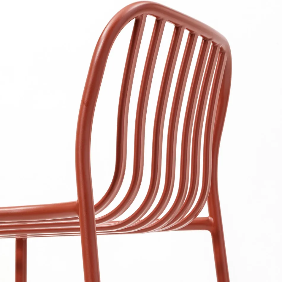 Stapelbar utomhuspall i metall tillverkad i Italien 2 delar - helt enkelt Viadurini