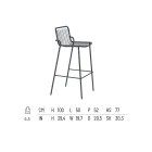 Stapelbar utomhuspall i metall Tillverkad i Italien 2 delar - Vikas Viadurini