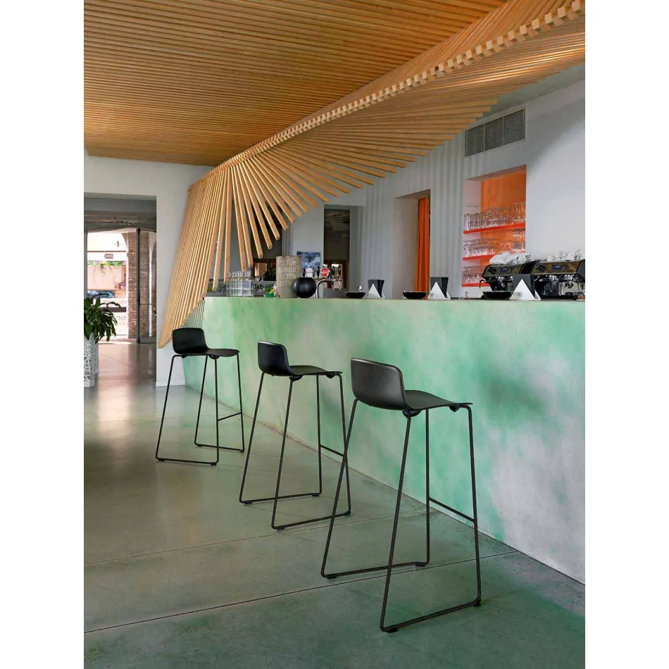 Stabelbar pall i metall och polypropylen Tillverkad i Italien, 2 delar - Charla Viadurini