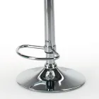 Pall i ekologiskt läder och stål med gaslyft Tillverkad i Italien - Lorenza Viadurini