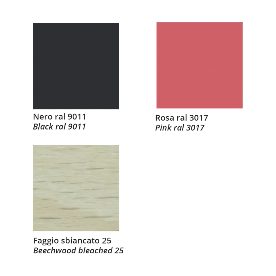 Pall i massiv bok med tygsits Tillverkad i Italien - Regensburg Viadurini