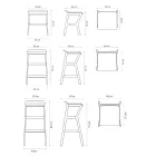 Pall i massiv bok med tygsits Tillverkad i Italien - Regensburg Viadurini