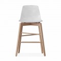 Pall i ek och vitlackad stol med modern design - Langoustine