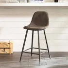 Pall i läder och metall modern design Gino Viadurini