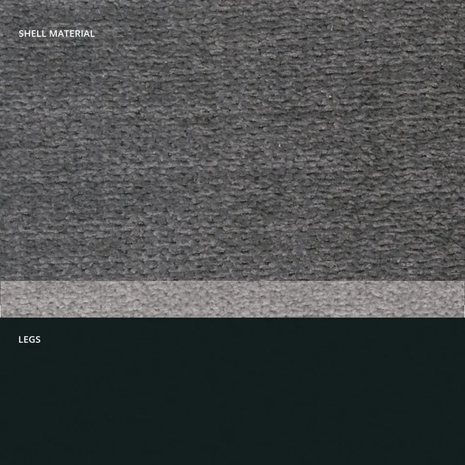 Pall i tyg och antracitmetalldesign Tillverkad i Italien - Marianet Viadurini